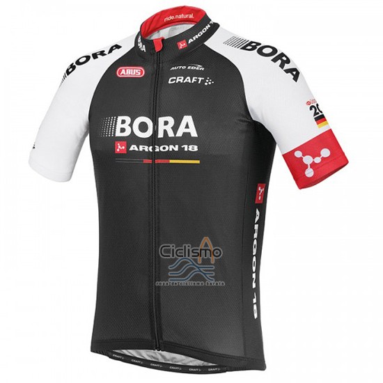 Bora Ropa Ciclismo Culotte Corto 2016 Mangas Cortas Negro y Rojo